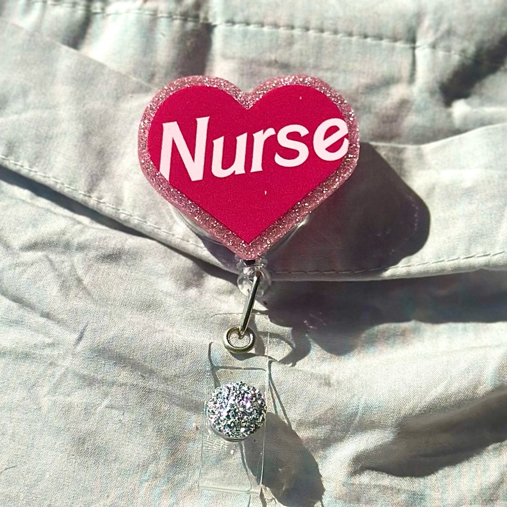Heart-Shaped Nurse Badge Reel